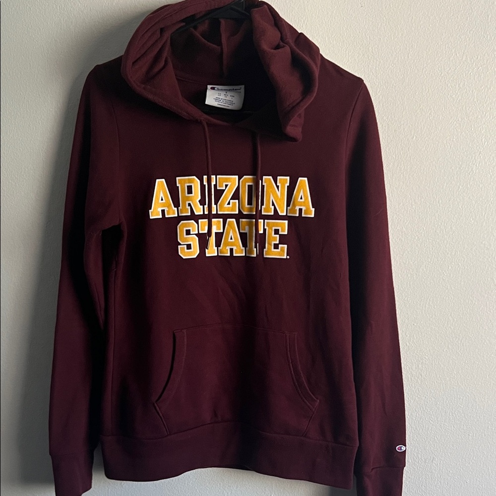 Champion Maroon Hoodie with Arizona State Design